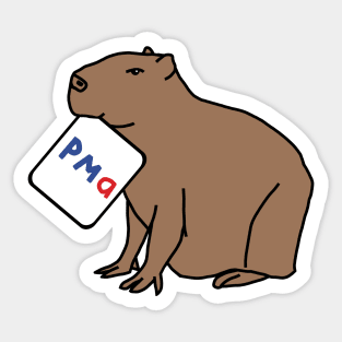 PMA Positive Mental Attitude Capybara Sticker